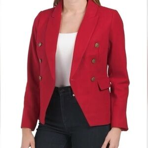 Jules & Leopold Plush Double-Breasted Blazer